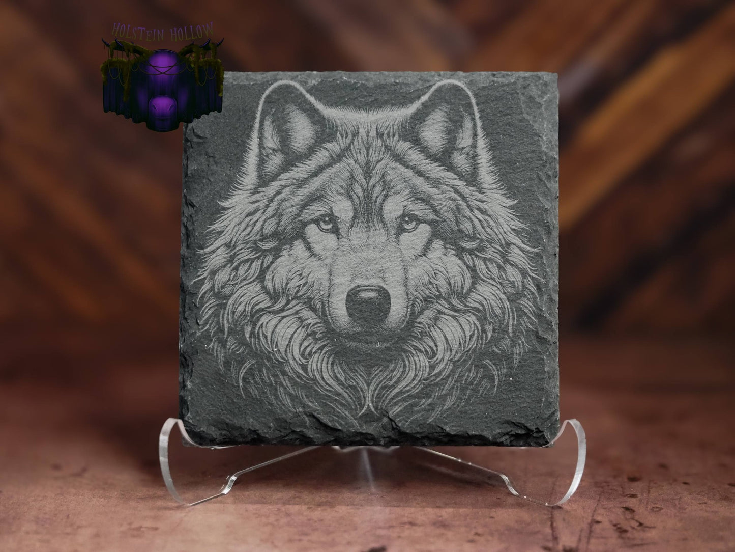 Wolf Slate Coaster