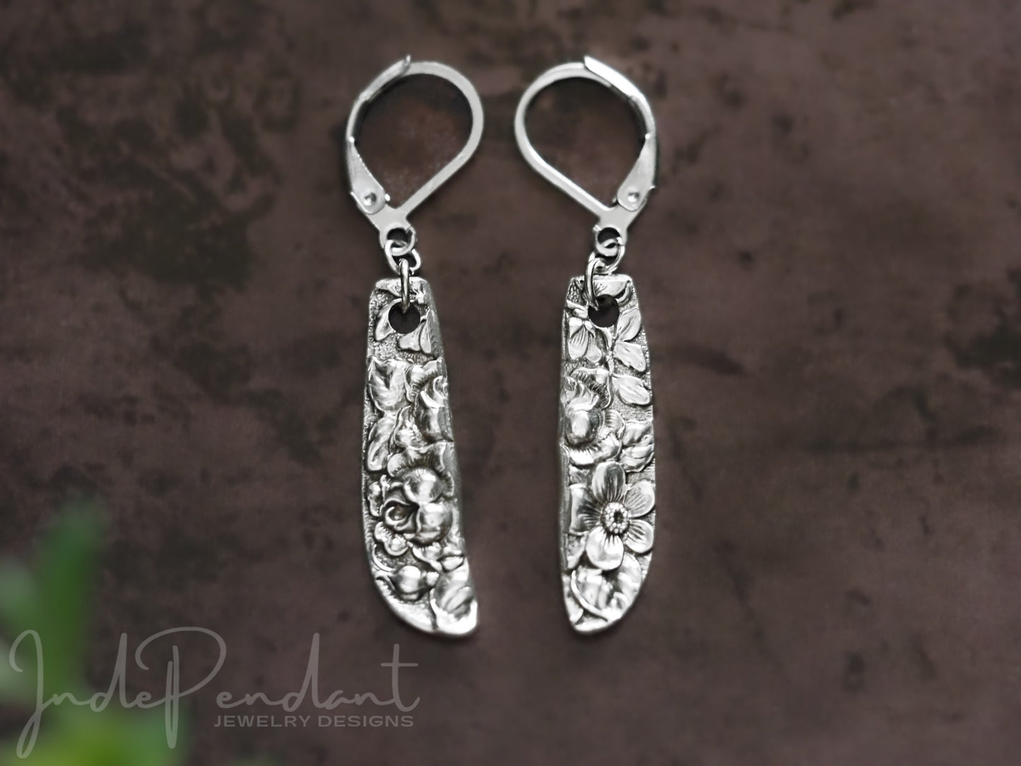 Sterling Silver Vintage Silverware Earrings