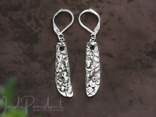 Sterling Silver Vintage Silverware Earrings