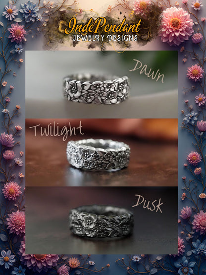 1970 Love Precious Flower Spoon Ring
