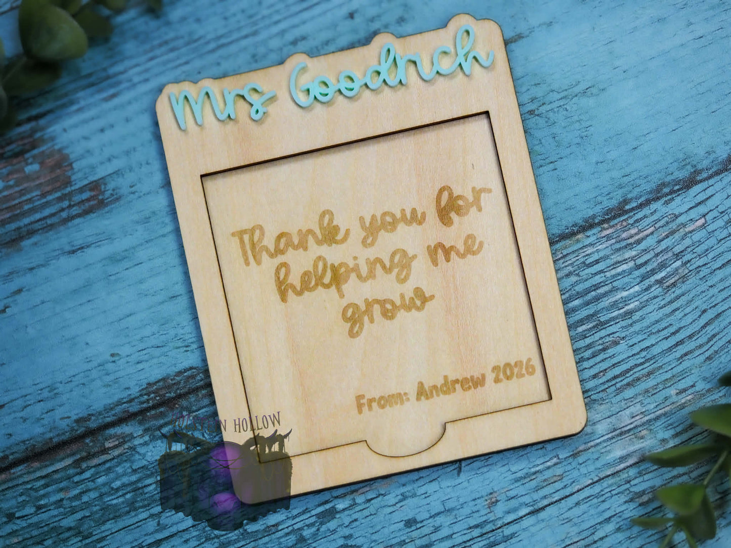 Personalized Teacher Sticky Notes Holder