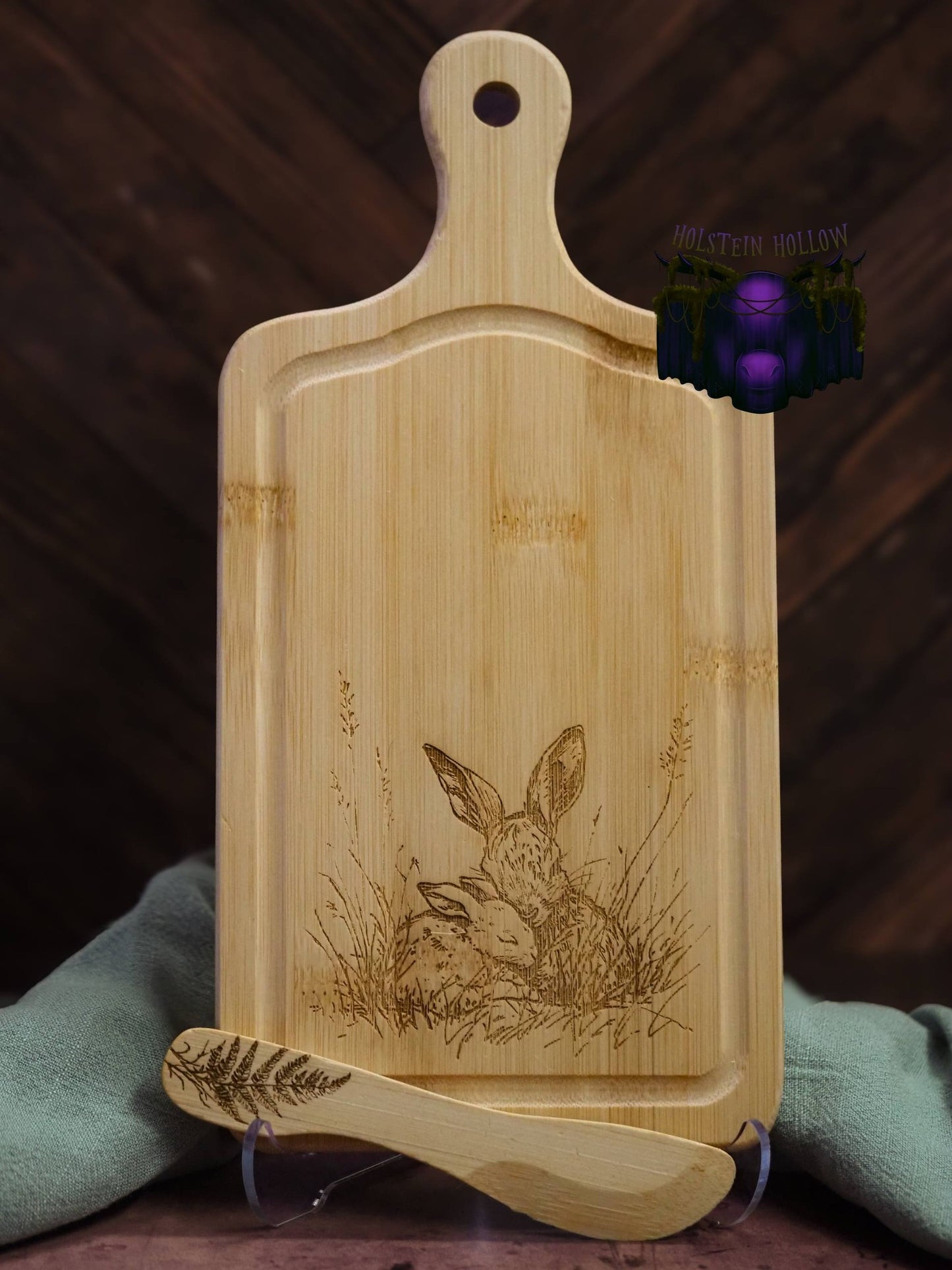 Woodland Animals Bamboo Cheese Board Set