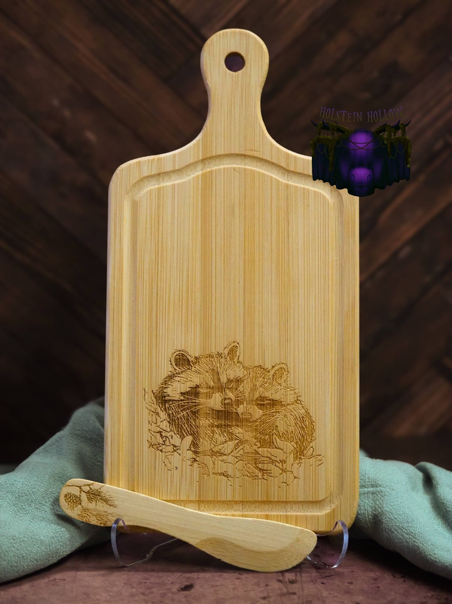 Woodland Animals Bamboo Cheese Board Set