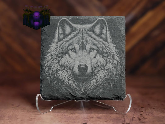 Wolf Slate Coaster