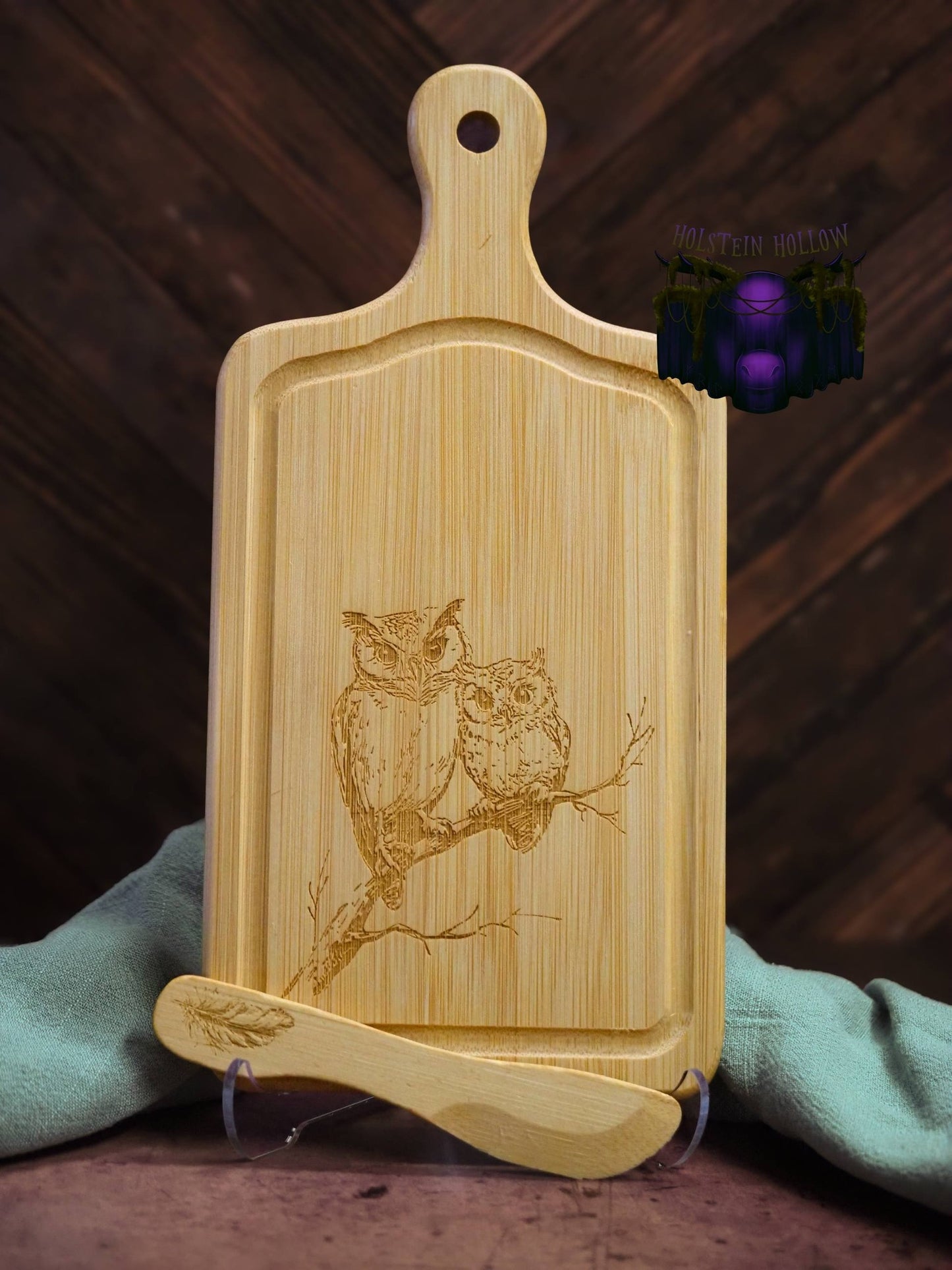 Woodland Animals Bamboo Cheese Board Set