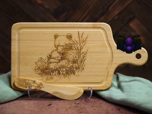 Woodland Animals Bamboo Cheese Board Set