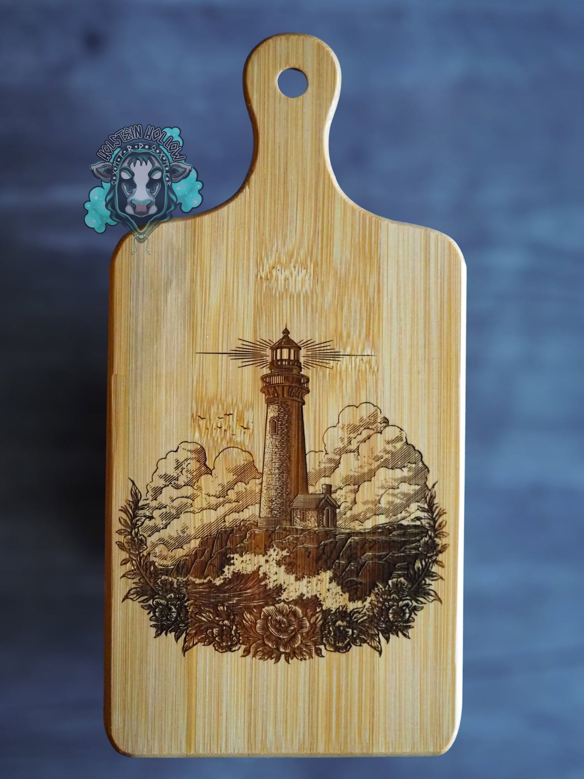 Lighthouse Premium Engraved Bamboo Cutting Board