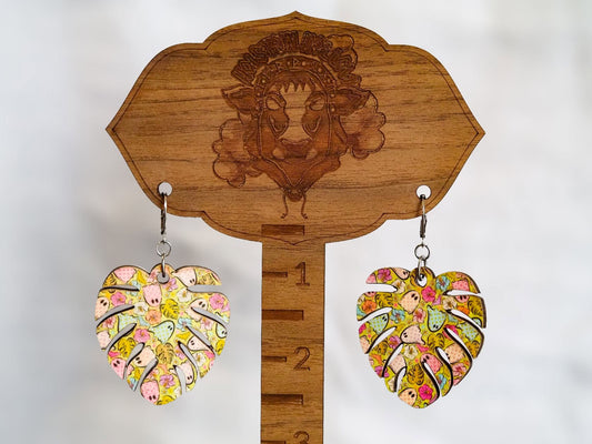 Tropical Ghost Leverback Earrings
