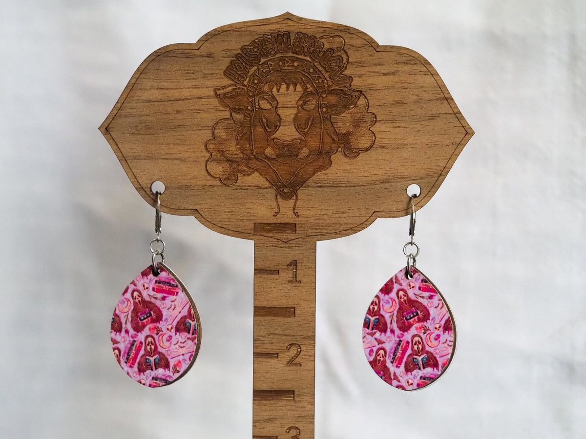 Scary Book Leverback Earrings