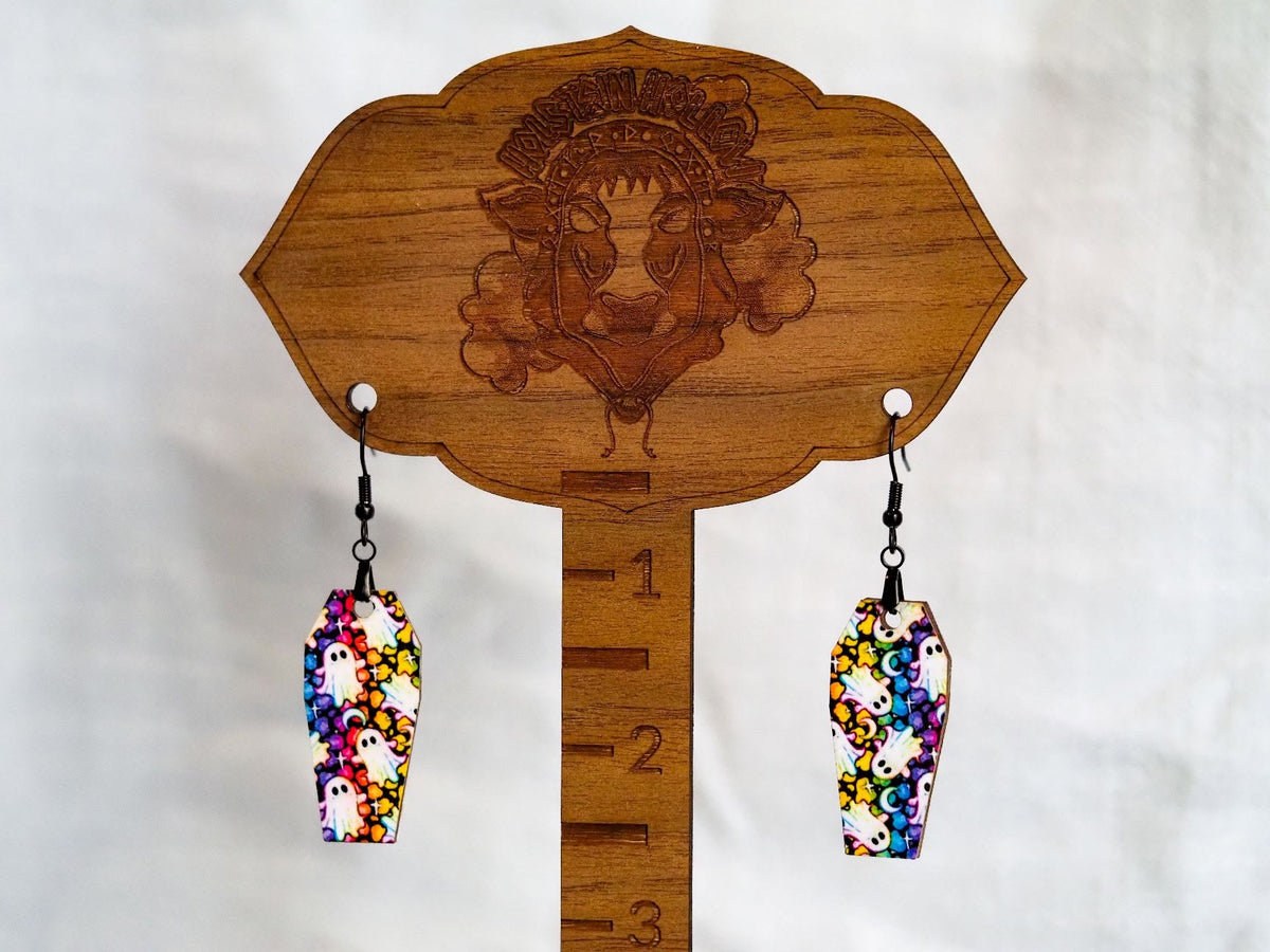 Rainbow Ghost French Hook Earrings