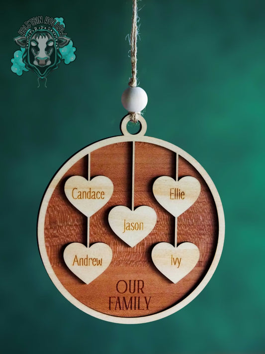 Family Heart Ornament