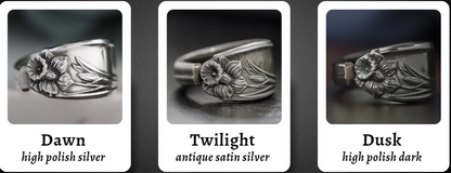 Dainty Rose Spoon Ring