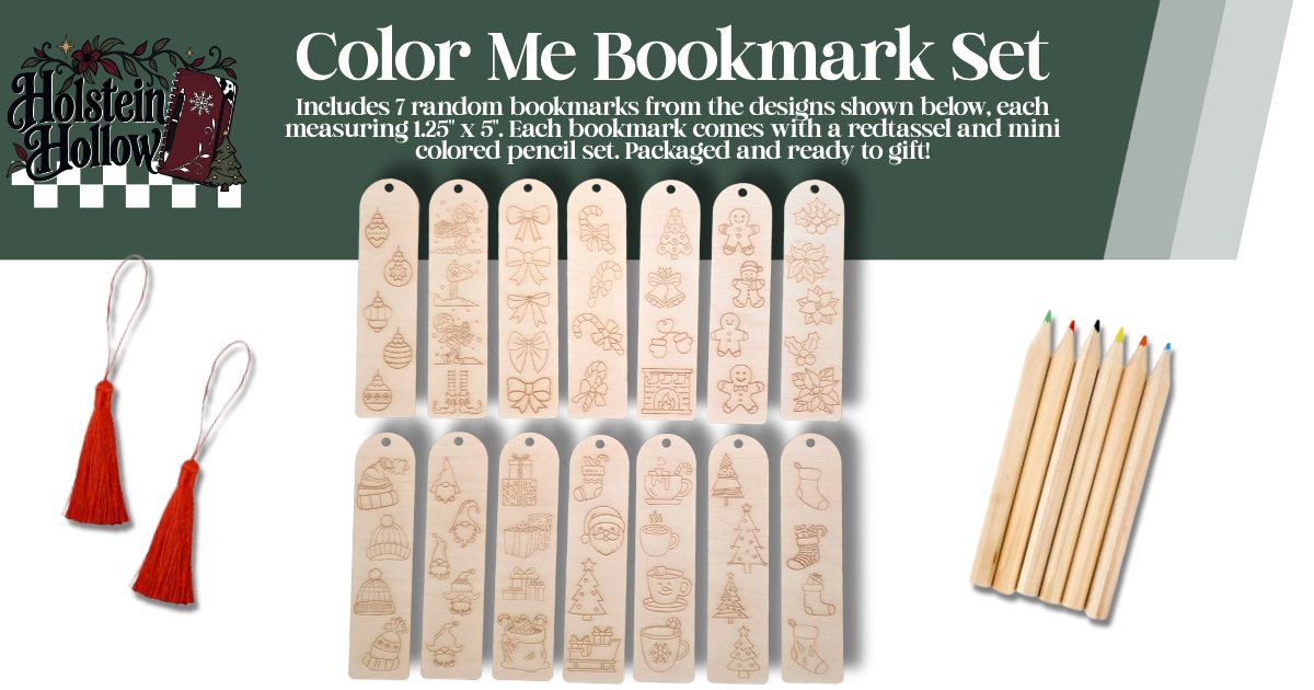 Winter Color Me Bookmark - Random Set of 7