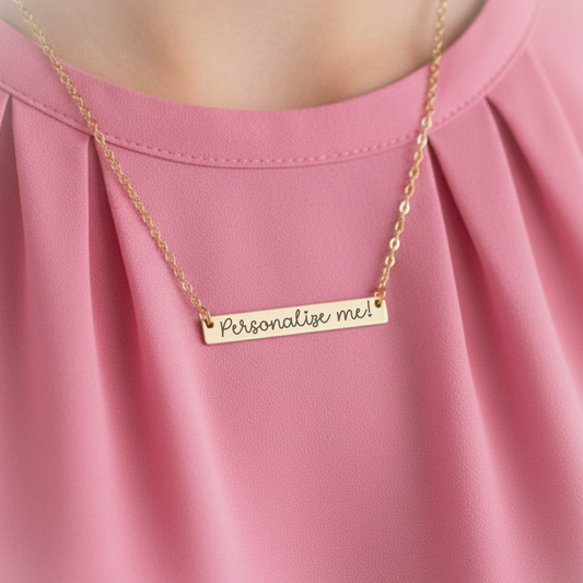 Custom Horizontal Bar Necklaces