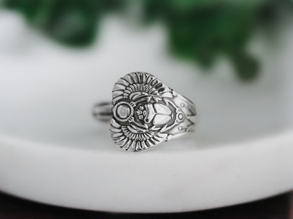 Scarab Spoon Ring