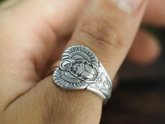 Scarab Spoon Ring
