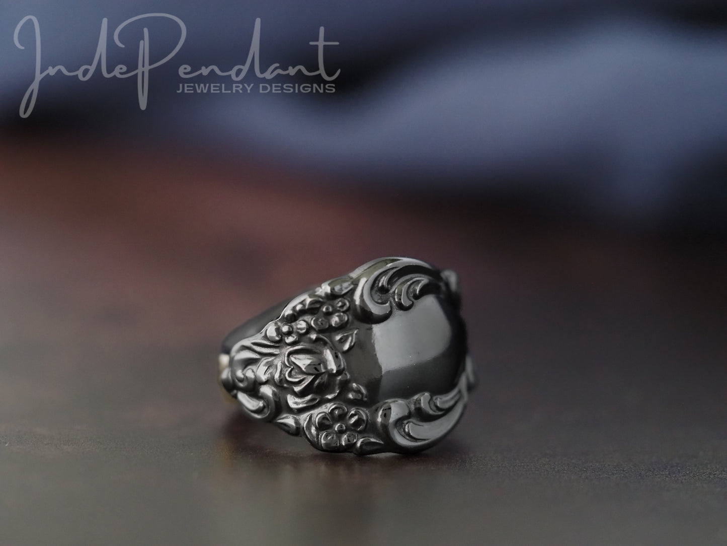 1967 Baroque Rose Spoon Ring