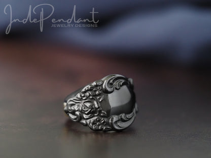 1967 Baroque Rose Spoon Ring
