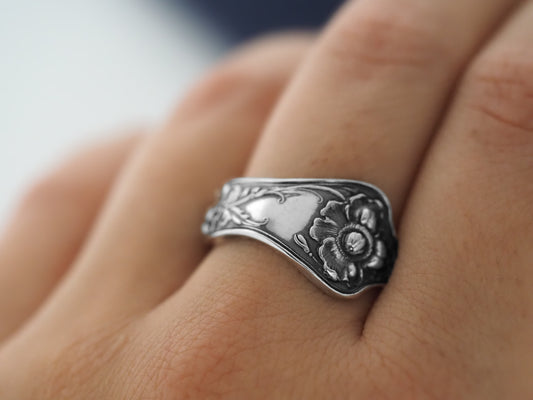 Poppy Bloom Spoon Ring