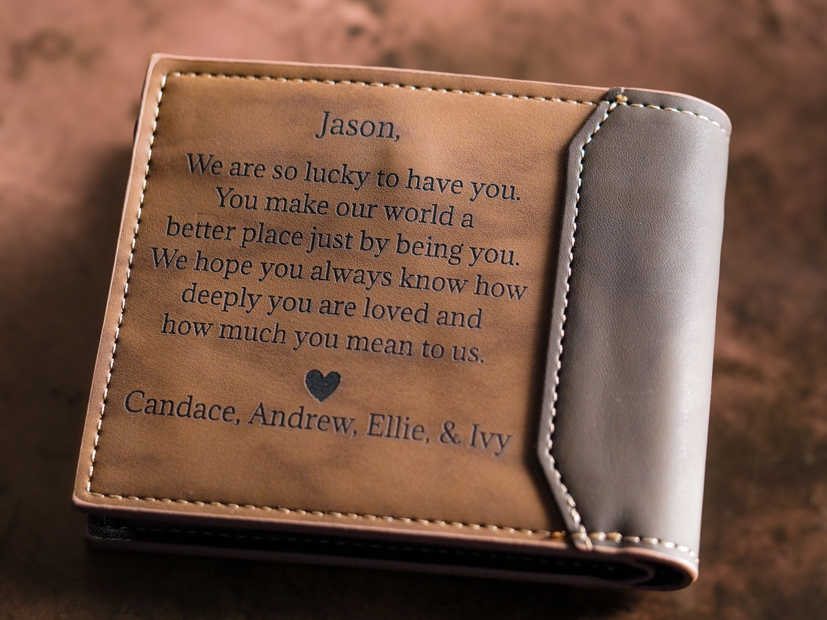 Personalized Engraved PU Leather Wallets