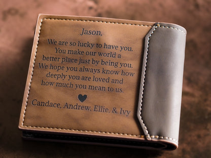 Personalized Engraved PU Leather Wallets