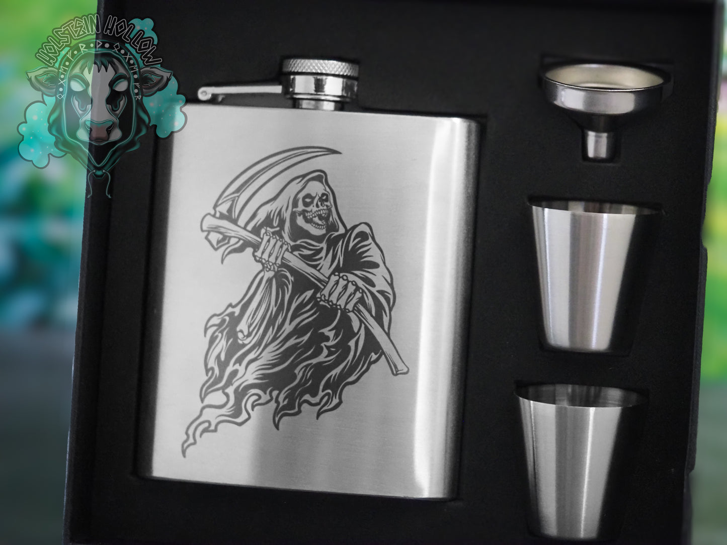 Grim Reaper Flask Set