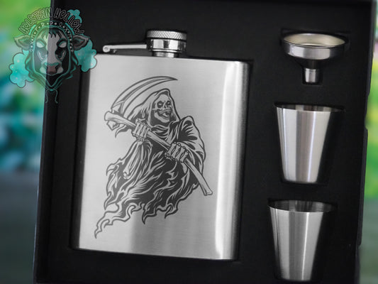 Grim Reaper Flask Set