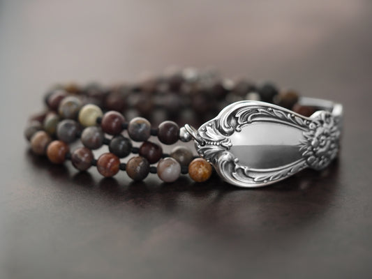 Vintage Silverware Triple Wrap Bracelet